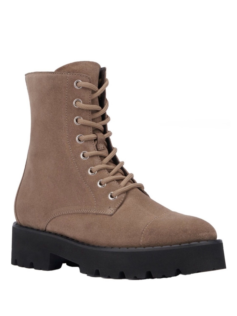 Aquatalia Leather Lace-Up Combat Boots
